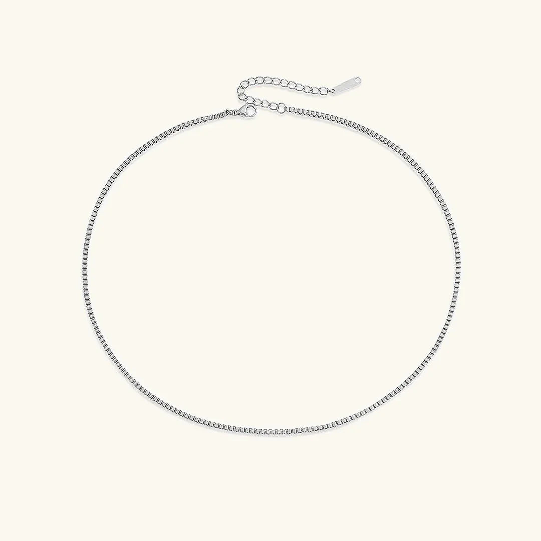 Gold-Tone Slim Box Chain Necklace