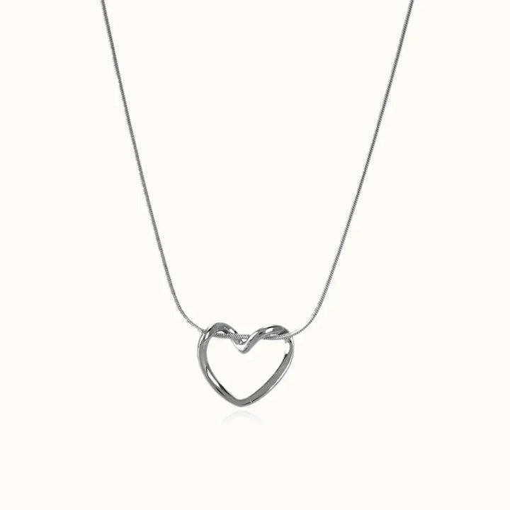 Gold-Tone Knot Heart Pendant Necklace