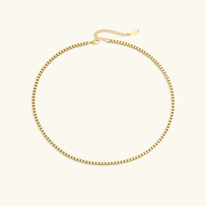 Gold-Tone Slim Box Chain Necklace