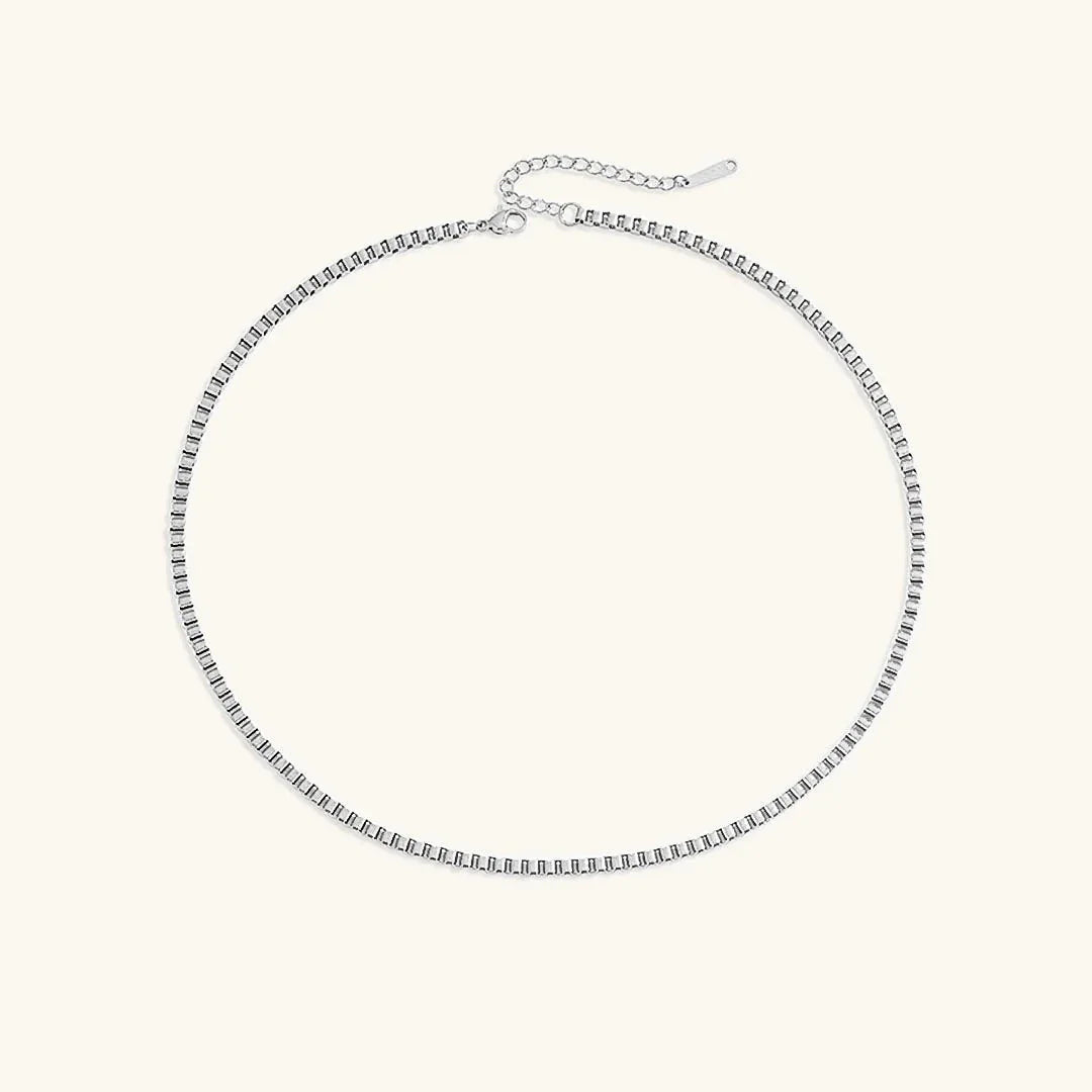 Gold-Plated Box Chain Necklace for Women