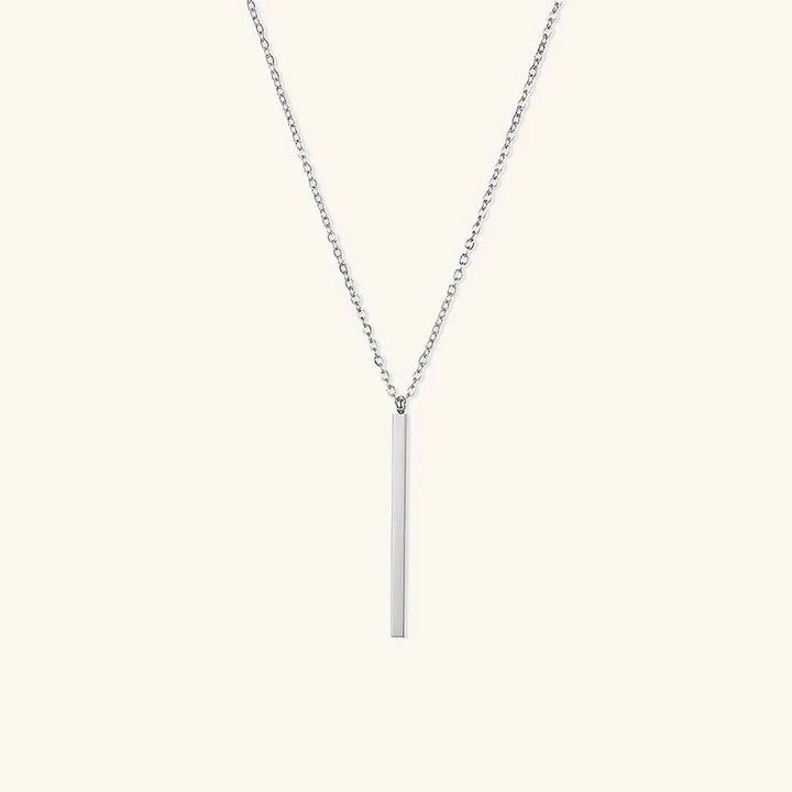 Gold-Tone Vertical Bar Pendant Necklace