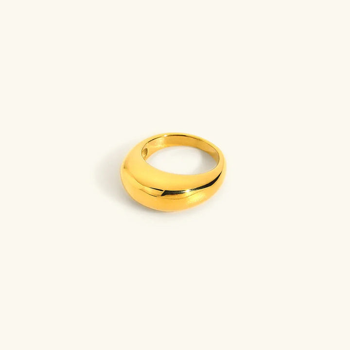 Classic Gold-Plated Band Ring for Women