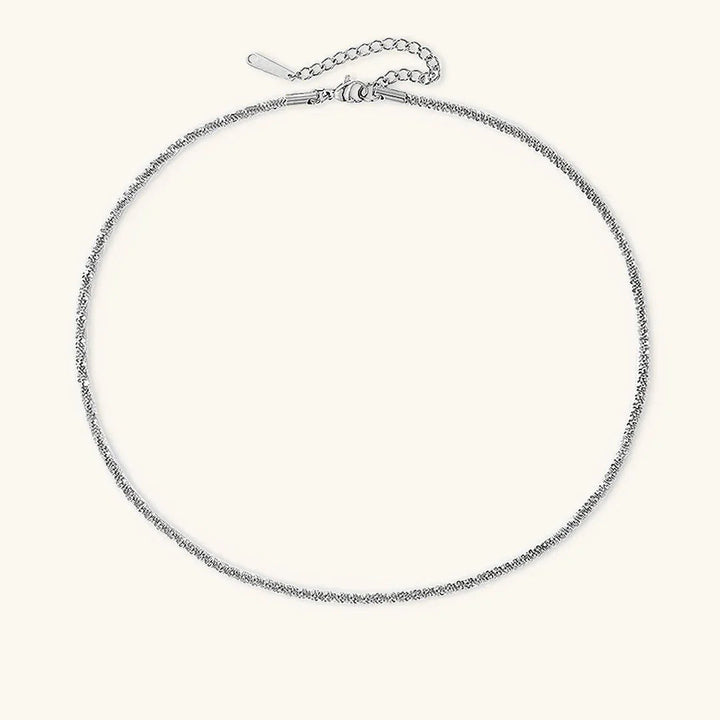 Gold-Tone Textured Chain Necklace for Women