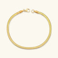 Gold-Plated Flat Chain Bracelet for Women