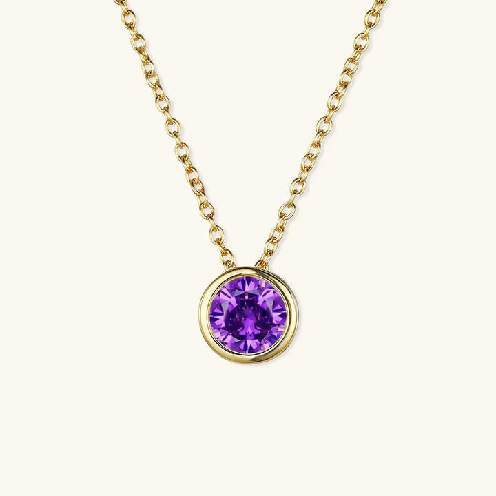 Gold-Plated Crystal Pendant Necklace Jewelry Set