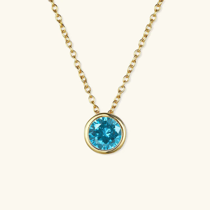 Gold-Plated Crystal Pendant Necklace Jewelry Set