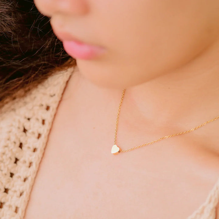 Gold-Tone Tiny Heart Chain Necklace