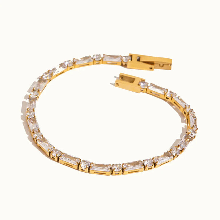 Gold-Plated CZ Essential Bracelet for Women