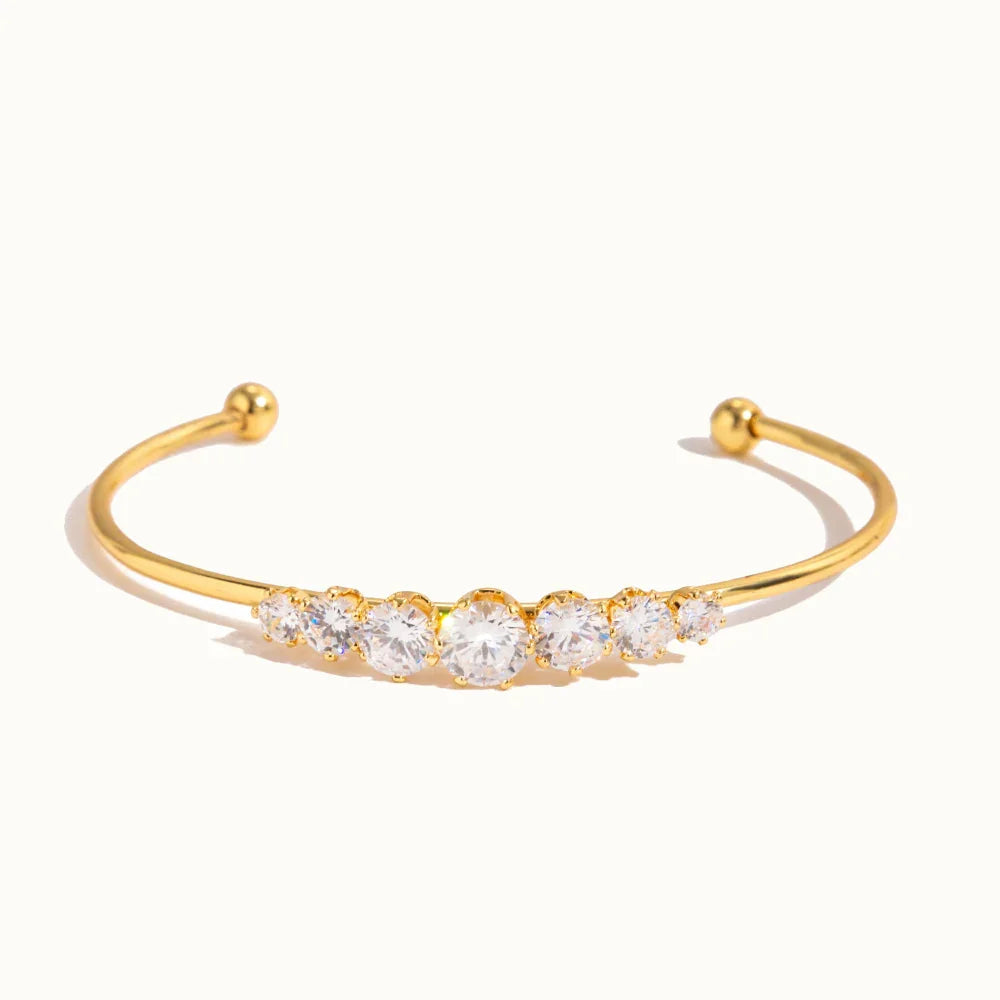 Gold-Plated CZ Essential Bracelet for Women