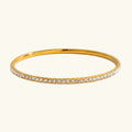 Gold-Plated CZ Bangle for Women