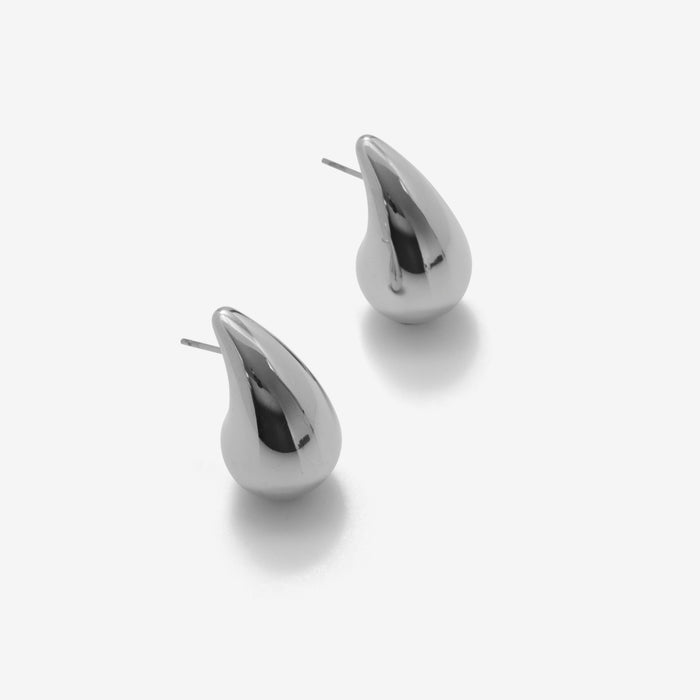 Women's Waterdrop Stud Earrings with Smooth Finish
