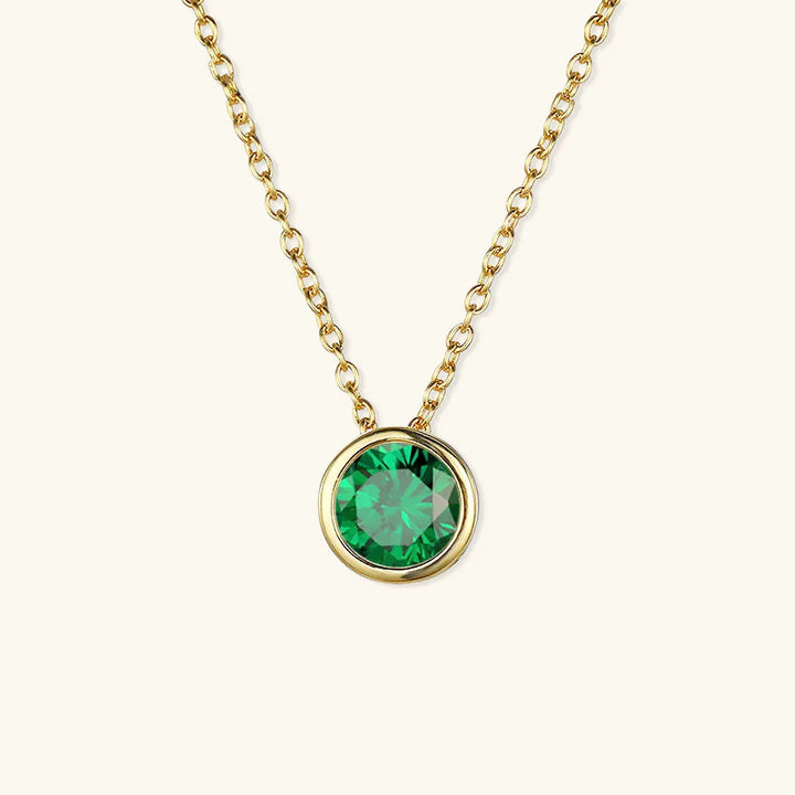 Gold-Plated Crystal Pendant Necklace Jewelry Set