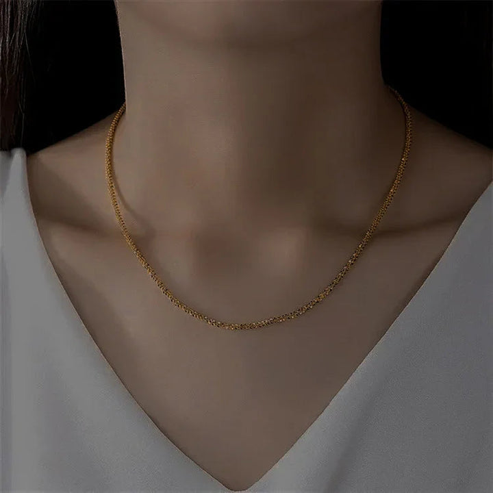 Gold-Plated Minimalist Chain Necklace for Women