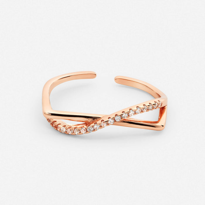 Women's Adjustable Statement Ring with Pavé Crystal Detail