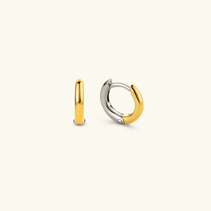 Gold-Plated Silver-Tone Hoop Earrings for Women