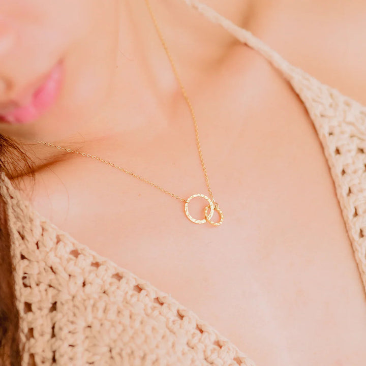 Gold-Plated Hoop Pendant Necklace for Women