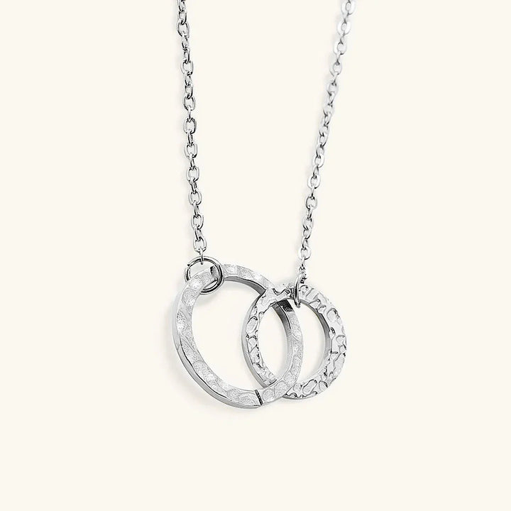 Gold-Tone Interlocking Hoop Pendant Necklace
