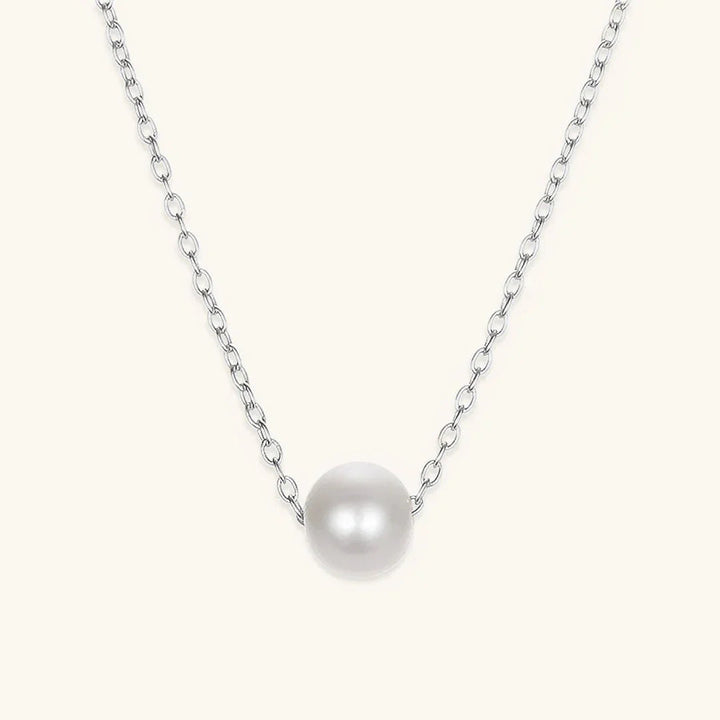 Gold-Tone Faux Pearl Pendant Chain Necklace