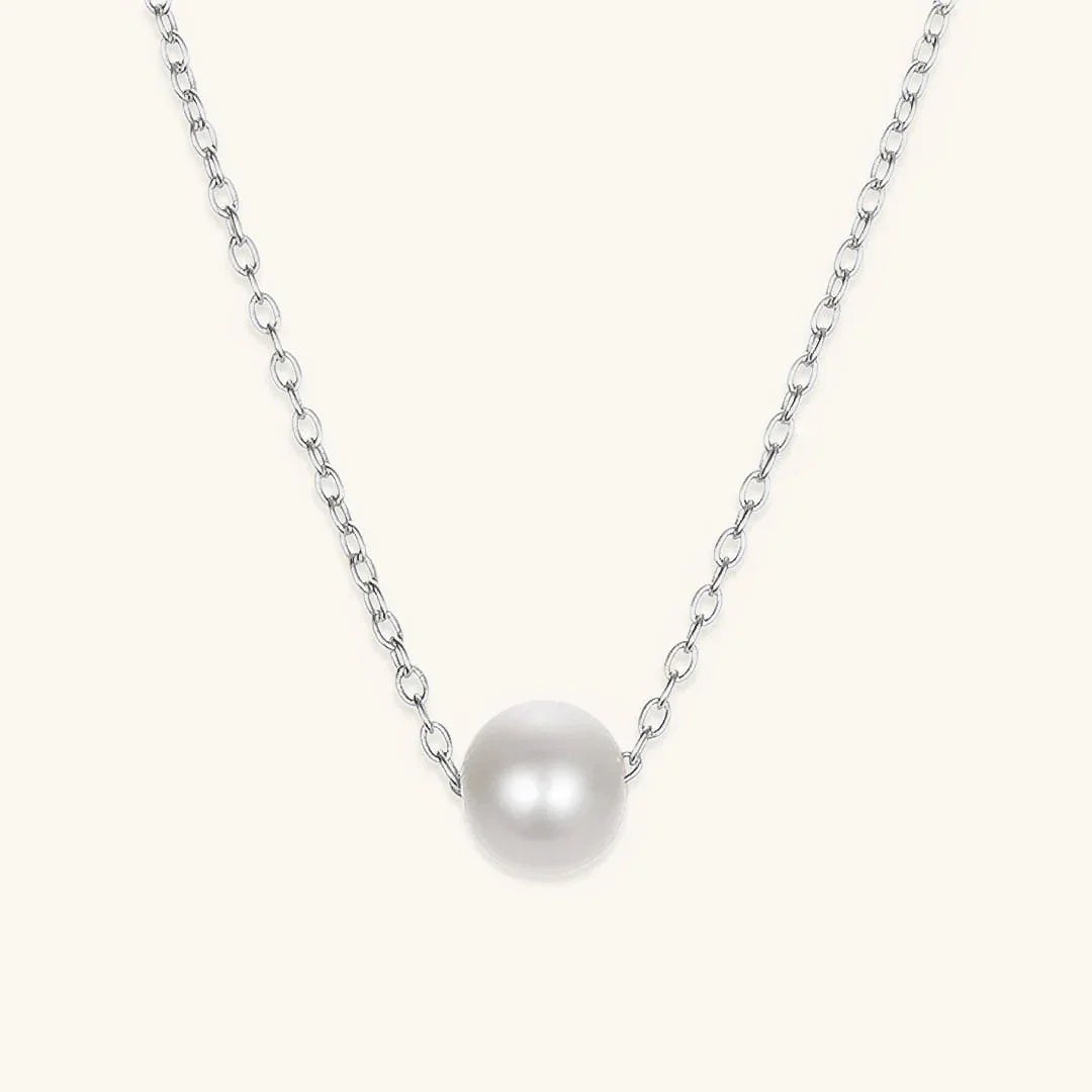 Gold-Plated Faux Pearl Minimalist Necklace for Women