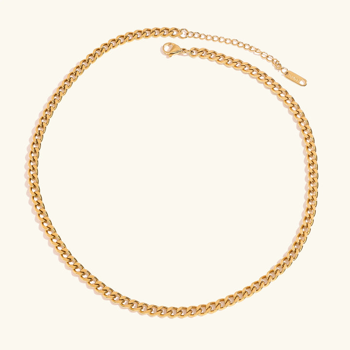 Gold Plated Stainless Steel Cuban Chain Necklace