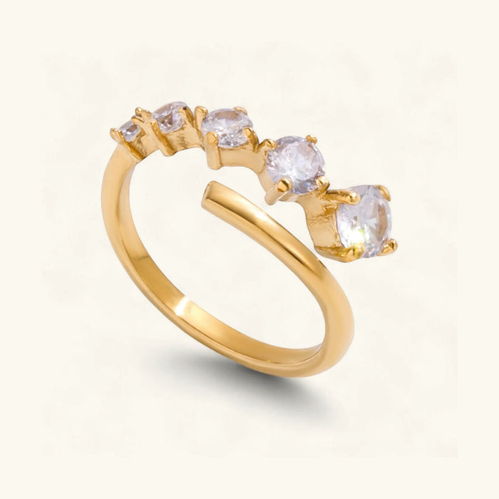 Women's Open Diamond Ring with Graduating Stones