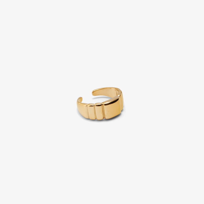 Gold Cuff Ring with Adjustable Open Band