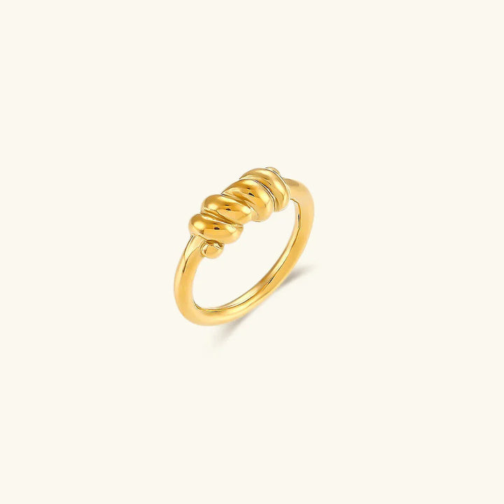 Gold-Plated Wrap Twist Ring for Women