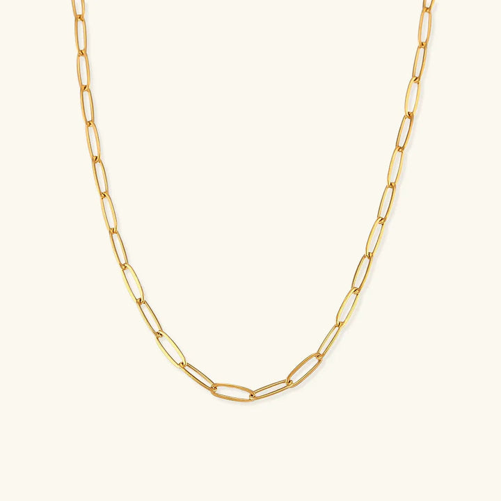 Gold-Plated Link Chain Necklace for Women
