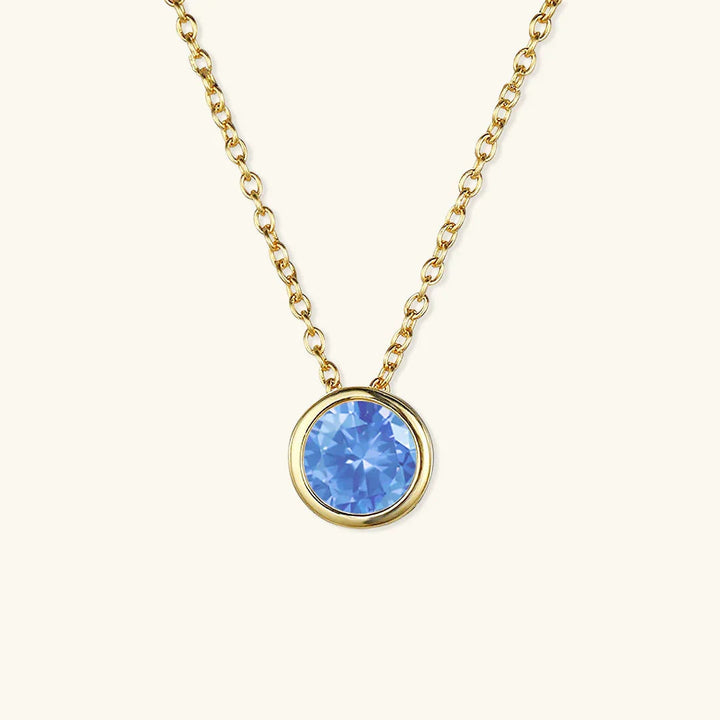 Gold-Plated Crystal Pendant Necklace Jewelry Set