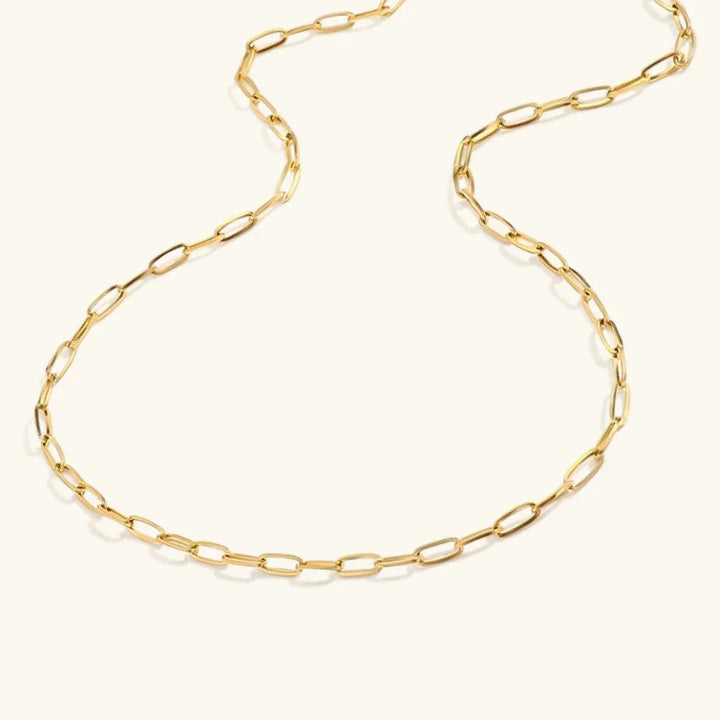 Gold-Tone Long Link Chain Necklace