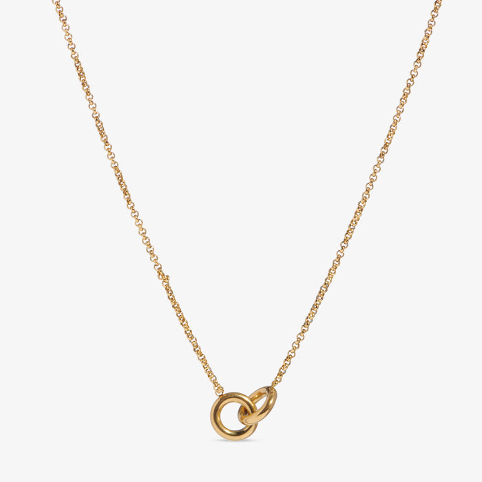 Interlocking Links Necklace with Adjustable Chain