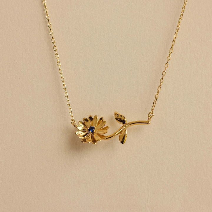 Gold-Tone Crystal Flower Necklace Jewelry Set