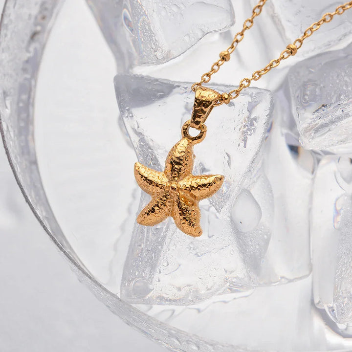 Gold-Tone Starfish Pendant Necklace