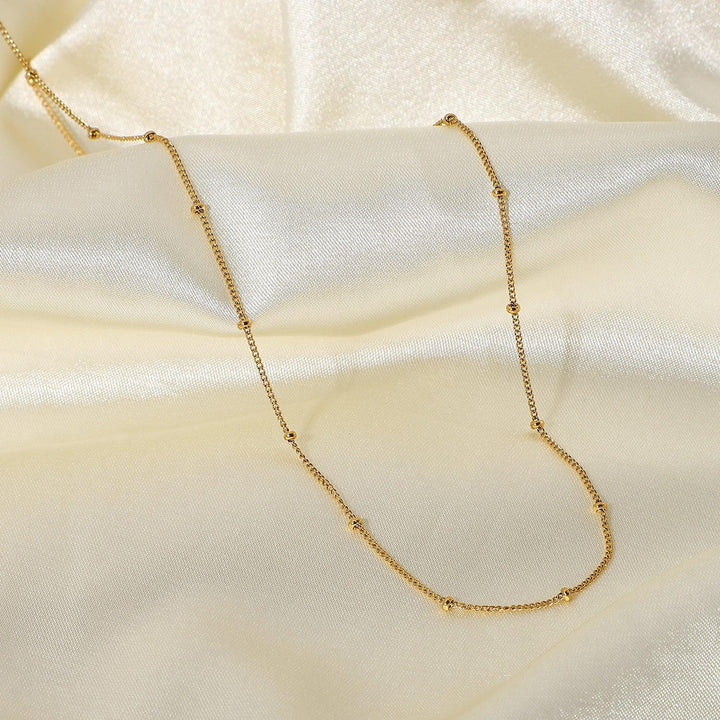 Gold-Tone Station Chain Necklace for Women