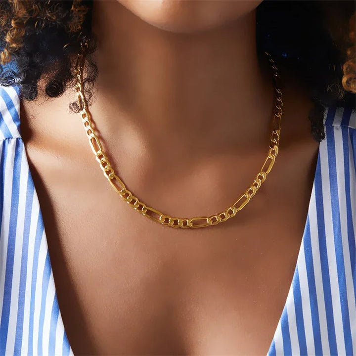 Gold-Plated Chain 2-Piece Set for Women