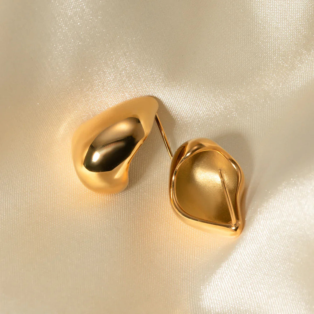 Gold-Plated Teardrop Huggie Earrings for Women