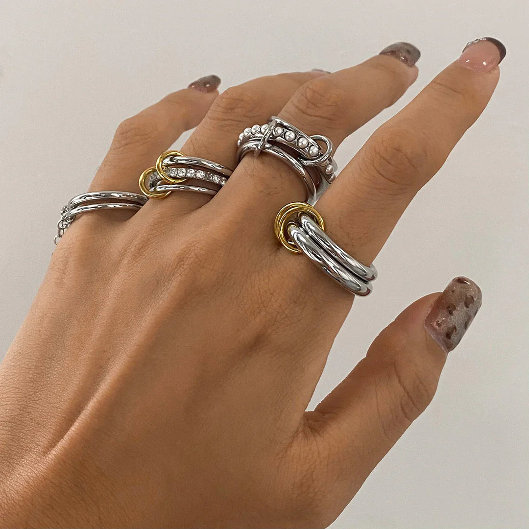 Gold-Plated Stackable Ring for Women