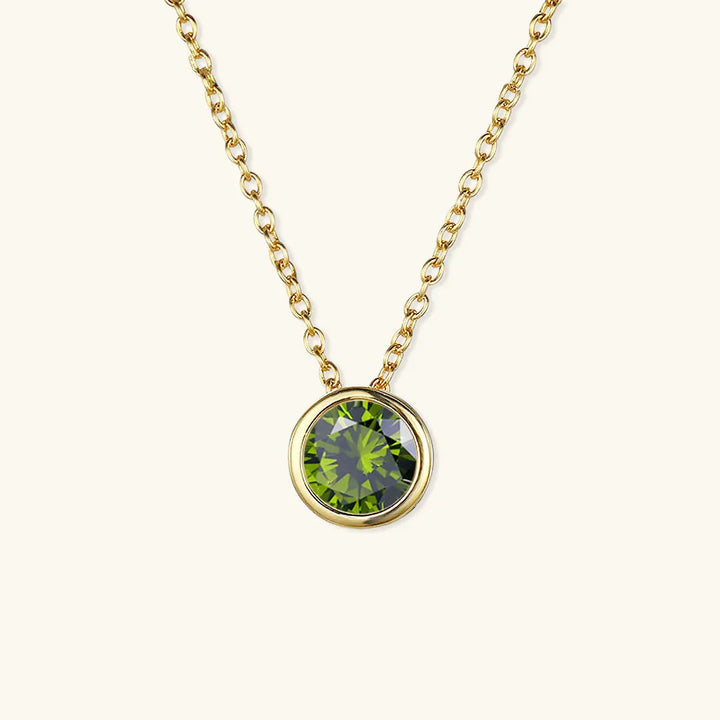 Gold-Plated Crystal Pendant Necklace Jewelry Set