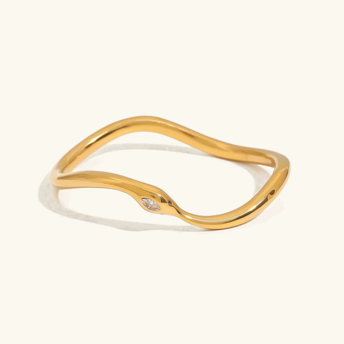 Women's Snake-Inspired Diamond Bangle Bracelet