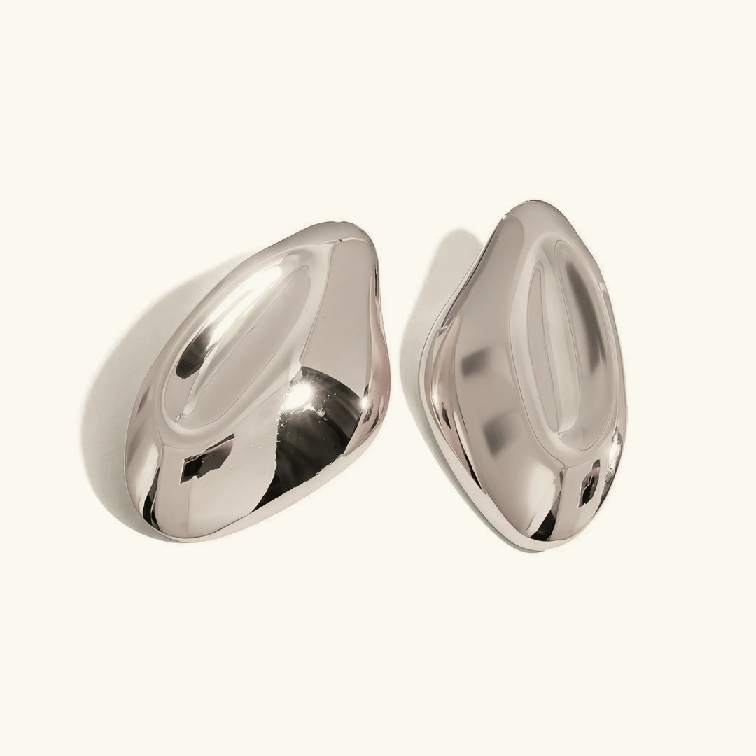 Gold-Plated Sculptural Earrings for Women