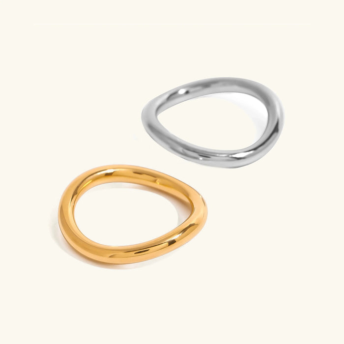 Stainless Steel Organic Rings Set Waterproof