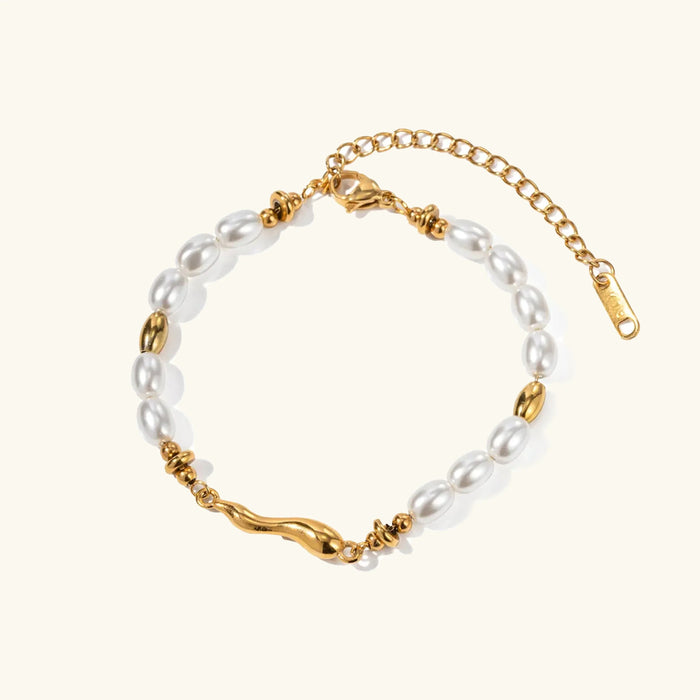 Freshwater Pearl Bracelet with Adjustable Chain