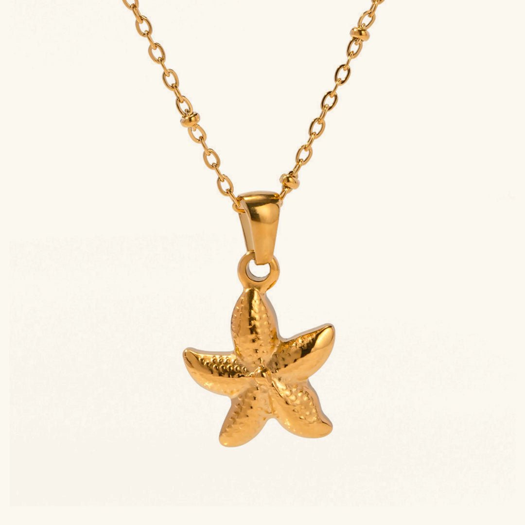 Gold-Plated Starfish Pendant Necklace for Women