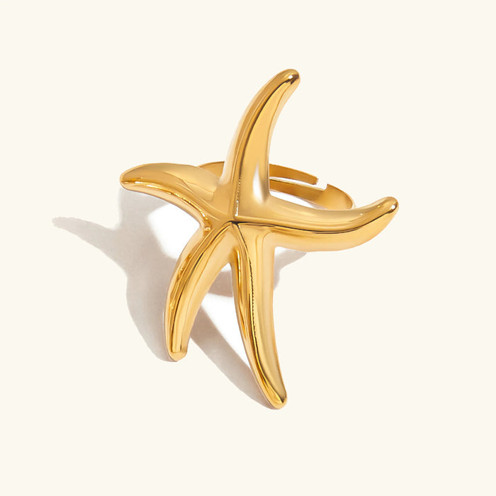 Starfish Statement Ring Open-Ended Adjustable Design