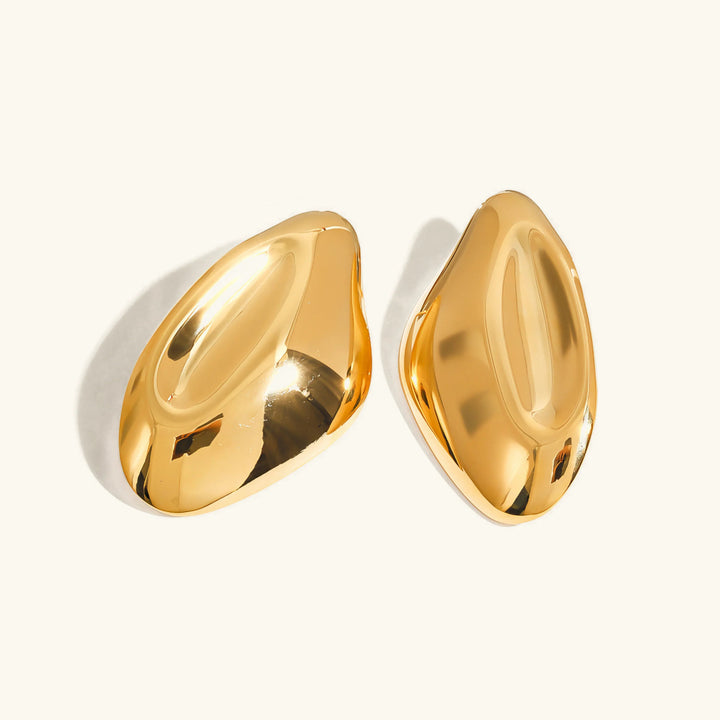 Gold-Plated Sculptural Earrings for Women