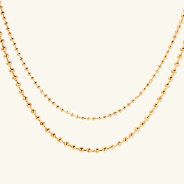 Gold-Plated Ball Chain Necklace