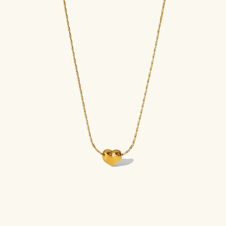 Gold-Plated Heart Pendant Necklace