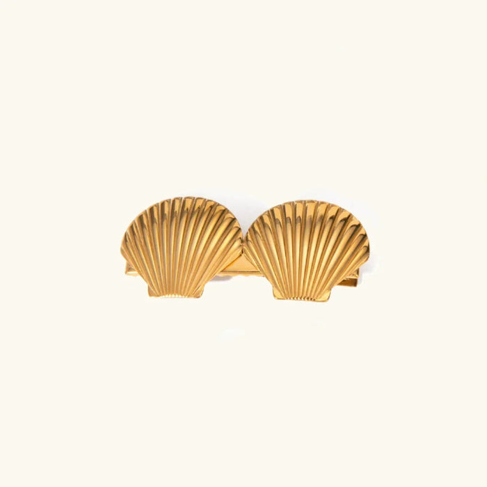 Seashell Hair Clip Gold Plated Stainless Steel
