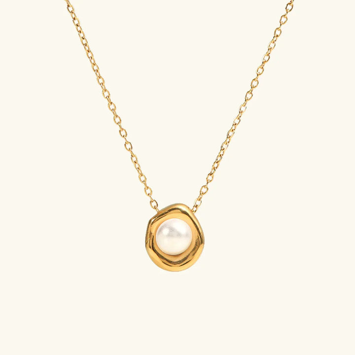 Gold-Plated Necklace with Freshwater Pearl Pendant