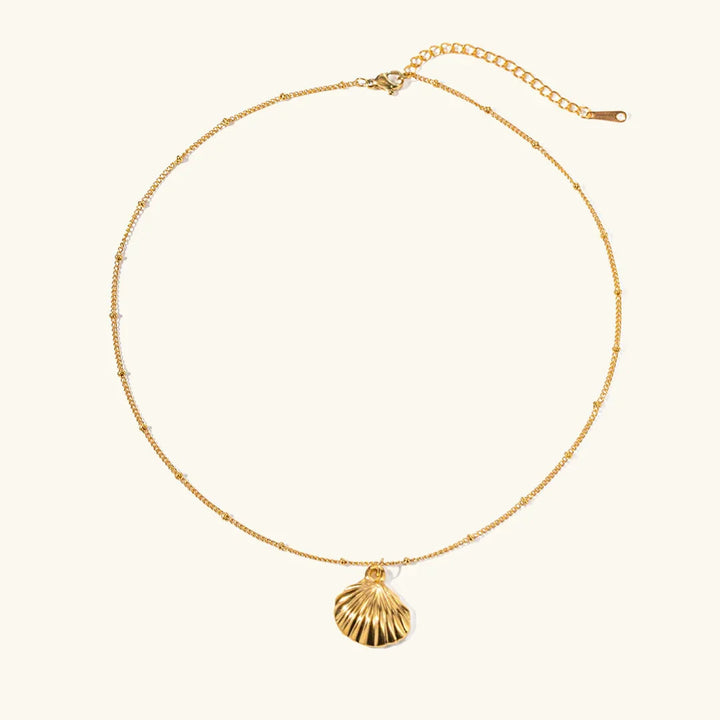 Gold-Plated Shell Pendant Necklace for Women
